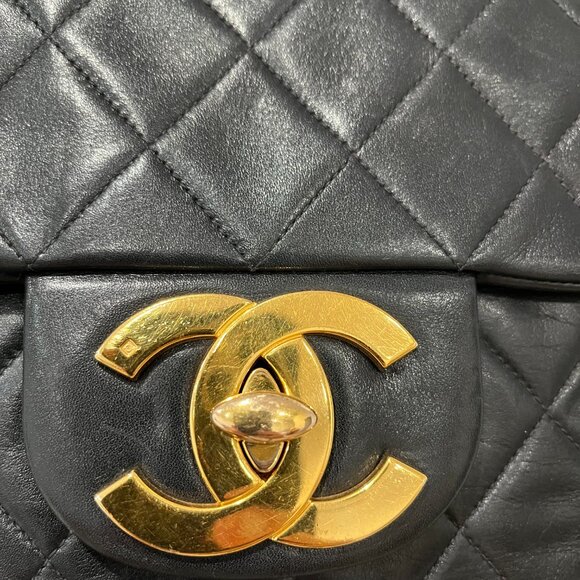 Yes, it is REAL! Chanel Maxi Jumbo XL Flap Purse 14K GOLD - Picture 11 of 11